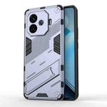 For vivo iQOO Z9 Turbo 5G Punk Armor 2 in 1 PC + TPU Phone Case with Holder(Grey)