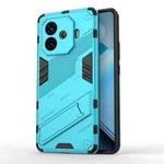 For vivo iQOO Z9 Turbo 5G Punk Armor 2 in 1 PC + TPU Phone Case with Holder(Blue)