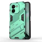 For vivo iQOO Z9X 5G Punk Armor 2 in 1 PC + TPU Phone Case with Holder(Green)