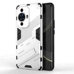 For Huawei nova 11 Pro 4G Punk Armor 2 in 1 PC + TPU Phone Case with Holder(White)