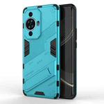 For Huawei nova 11 Pro 4G Punk Armor 2 in 1 PC + TPU Phone Case with Holder(Blue)