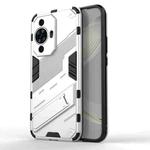 For Huawei nova 11 4G Punk Armor 2 in 1 PC + TPU Phone Case with Holder(White)