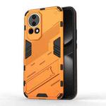 For Huawei nova 12 5G Punk Armor 2 in 1 PC + TPU Phone Case with Holder(Orange)