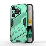 For Huawei Pura 70 Punk Armor 2 in 1 PC + TPU Phone Case with Holder(Green)