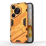 For Huawei Pura 70 Pro / 70 Pro+ Punk Armor 2 in 1 PC + TPU Phone Case with Holder(Orange)