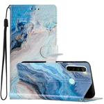 For Xiaomi Redmi Note 8T Colored Drawing Leather Phone Case(Blue Marble)