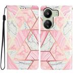 For Xiaomi Redmi 13C Colored Drawing Leather Phone Case(Pink Marble)