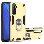 For OPPO Realme 6 2 in 1 Armour Series PC + TPU Protective Case with Ring Holder(Gold)