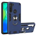 For Motorola Moto G8 Power 2 in 1 Armour Series PC + TPU Protective Case with Ring Holder(Royal Blue)