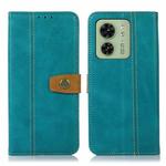 For Motorola Edge 40 5G Stitching Thread Calf Texture Leather Phone Case(Light Green)