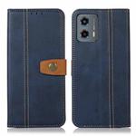 For Motorola Moto G 5G 2023 Stitching Thread Calf Texture Leather Phone Case(Blue)