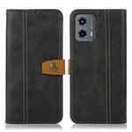 For Motorola Moto G 5G 2023 Stitching Thread Calf Texture Leather Phone Case(Black)