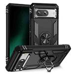 For Google Pixel 8 Shockproof TPU + PC Phone Case with Holder(Black)