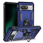 For Google Pixel 8 Shockproof TPU + PC Phone Case with Holder(Blue)