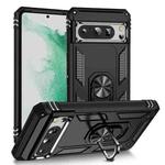 For Google Pixel 8 Pro Shockproof TPU + PC Phone Case with Holder(Black)