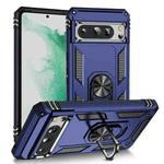 For Google Pixel 8 Pro Shockproof TPU + PC Phone Case with Holder(Blue)