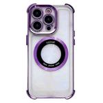 For iPhone 14 Pro Max 6D Electroplating Armor Magsafe Phone Case(Purple)