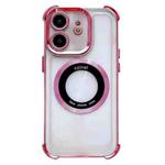 For iPhone 12 6D Electroplating Armor Magsafe Phone Case(Pink)