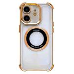 For iPhone 12 6D Electroplating Armor Magsafe Phone Case(Gold)