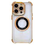 For iPhone 11 Pro Max 6D Electroplating Armor Magsafe Phone Case(Gold)