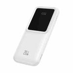 USAMS US-CD193 10000mAh 20W Portable Digital Display Power Bank with Cable(White)