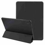 For Huawei MatePad Air 11.5 GEBEI 3-folding Holder Shockproof Flip Leather Tablet Case(Black)