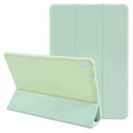 For Huawei MatePad SE 11 GEBEI 3-folding Holder Shockproof Flip Leather Tablet Case(Green)