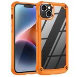 For iPhone 15 TPU + PC Lens Protection Phone Case(Orange)