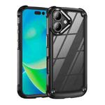 For iPhone 16 TPU + PC Lens Protection Phone Case(Black)