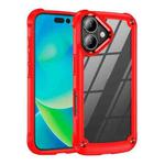 For iPhone 16 Plus TPU + PC Lens Protection Phone Case(Red)