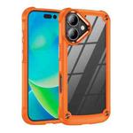 For iPhone 16 Plus TPU + PC Lens Protection Phone Case(Orange)