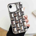 For iPhone 6s / 6 3D Cube Weave Texture Electroplating Phone Case(Silver)