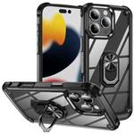 For iPhone 16 Pro TPU + PC Lens Protection Phone Case with Ring Holder(Black)