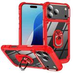 For iPhone 17 Pro Max TPU + PC Lens Protection Phone Case with Ring Holder(Red)