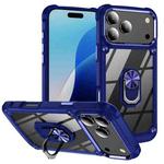 For iPhone 17 Pro Max TPU + PC Lens Protection Phone Case with Ring Holder(Blue)