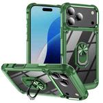 For iPhone 17 Pro Max TPU + PC Lens Protection Phone Case with Ring Holder(Green)