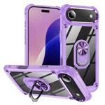 For iPhone 17 Air TPU + PC Lens Protection Phone Case with Ring Holder(Purple)