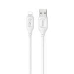 USAMS US-SJ618 2.4A USB to 8 Pin Silicone Data Cable, Length: 1m(White)