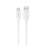 USAMS US-SJ620 2A USB to Micro USB Silicone Data Cable, Length: 1m(White)