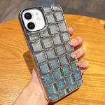 For iPhone 12 / 12 Pro 3D Grid Glitter Paper Phone Case(Silver)