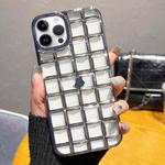 For iPhone 14 Pro 3D Grid Phone Case(Silver)