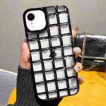 For iPhone XR 3D Grid Phone Case(Black)