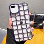 For iPhone 8 Plus / 7 Plus 3D Grid Phone Case(Purple)