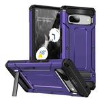 For Google Pixel 7 Pro 5G Matte Holder Phone Case(Purple)