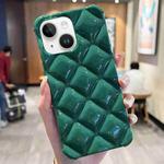 For iPhone 14 Diamond Lattice Varnish TPU Phone Case(Green)