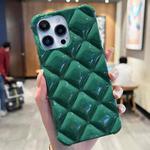 For iPhone 14 Pro Max Diamond Lattice Varnish TPU Phone Case(Green)