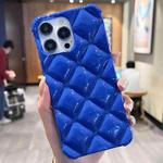 For iPhone 12 Pro Max Diamond Lattice Varnish TPU Phone Case(Blue)
