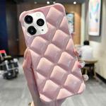 For iPhone 11 Pro Max Diamond Lattice Varnish TPU Phone Case(Pink)