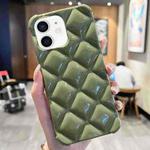 For iPhone 11 Diamond Lattice Varnish TPU Phone Case(Olive Green)