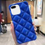 For iPhone 8 Plus / 7 Plus Diamond Lattice Varnish TPU Phone Case(Blue)